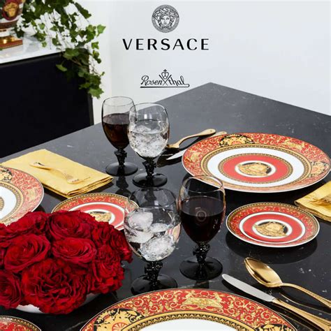 Versace rosenthal medusa red